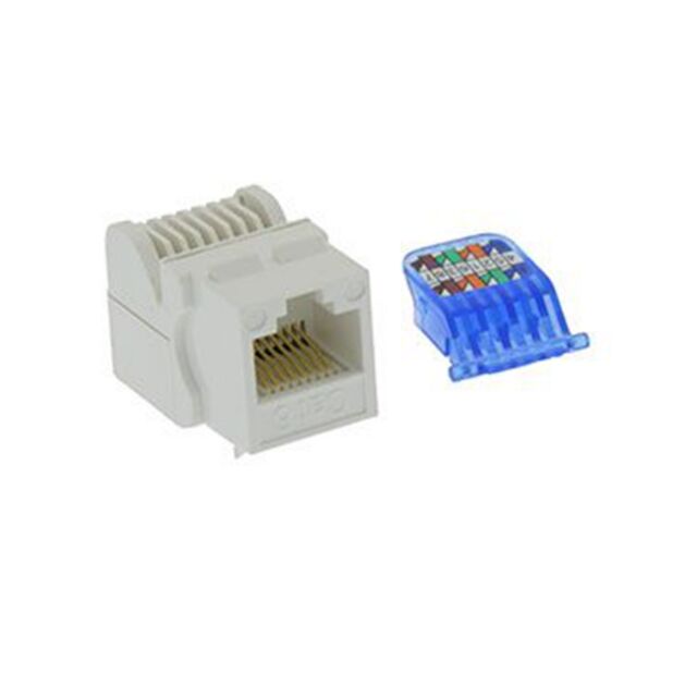 CAT.6 TOOL LESS KEYSTONE JACK WH