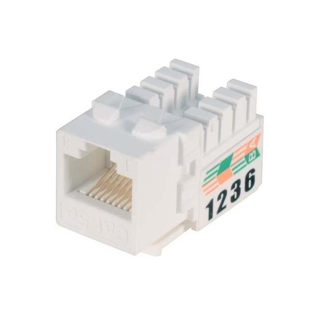 EJACK C6 RJ45/110 90 WHT 25 PK