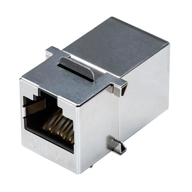 RJ COUPLER, 2 PORT, 8P8C, 6U, MO