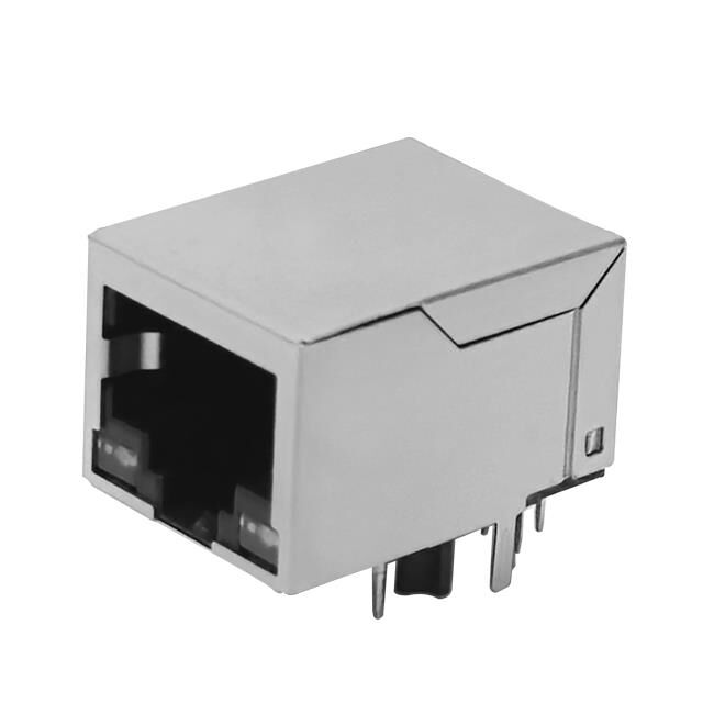 MAGJACK 10G TAB-DOWN GRN/YEL