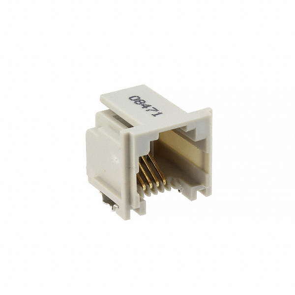 CONN MOD JACK 6P4C R/A UNSHLD