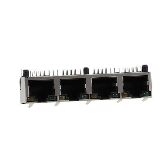 CONN, RJ45,1X4,8P8C,TAB UP,LED,6