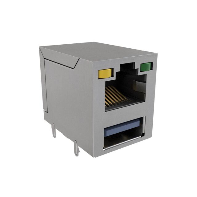 STACKED, RJ OVER USB TYPE A, 2.0