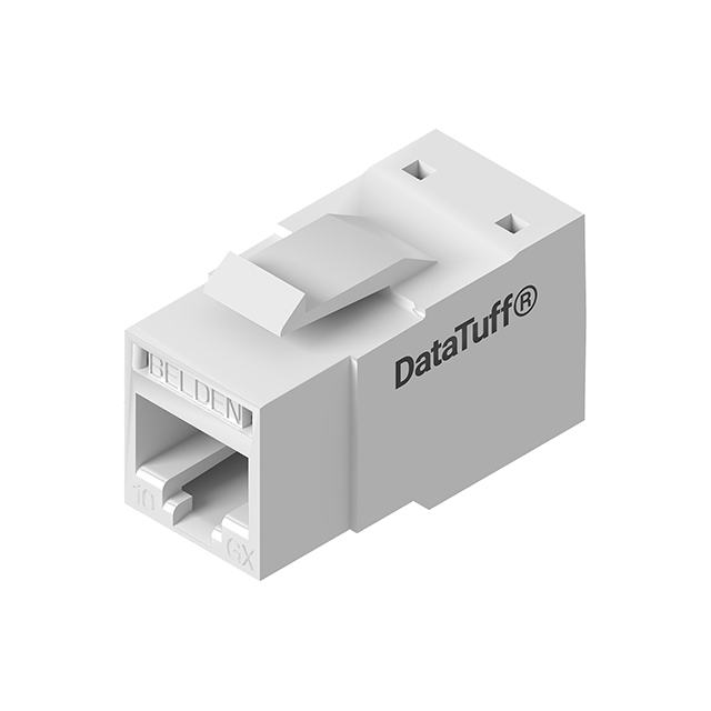 INDUS REVCONN CAT6A JACK E-WHI