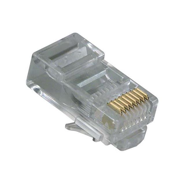 PLUGRJ45K(8X8)K FLTCBL 100PK