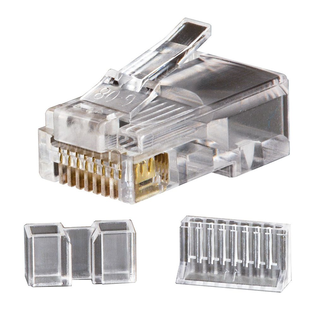 CONN MOD PLUG 8P8C UNSHLD 25/PK