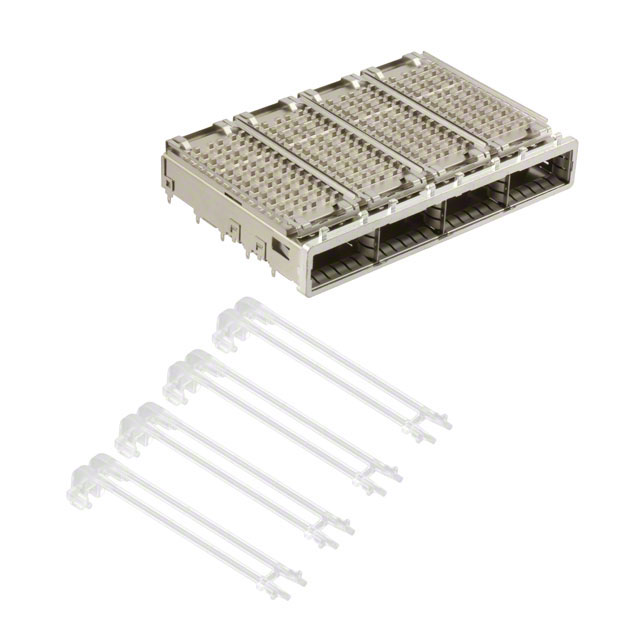CONN QSFP+ CAGE 1X4 W/HSINK R/A