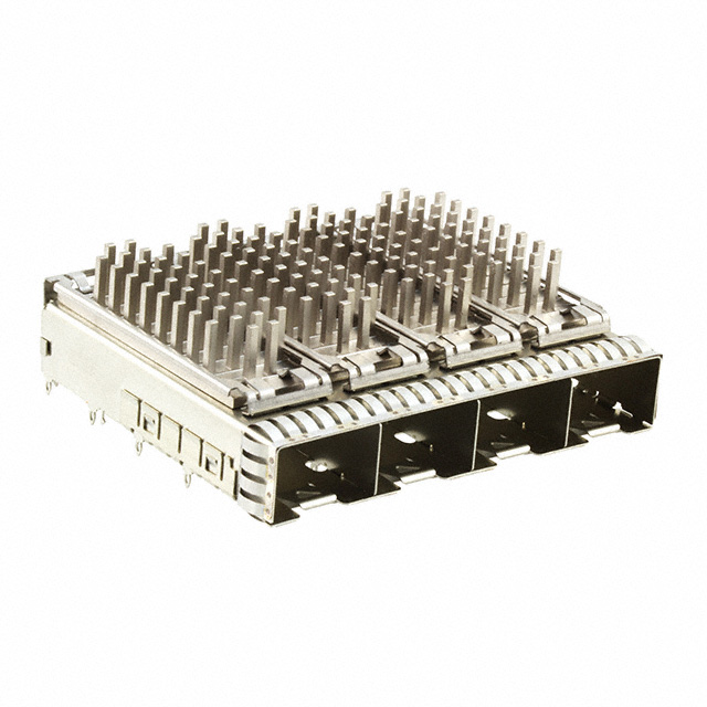 CONN SFP+ CAGE 1X4 W/HSINK R/A