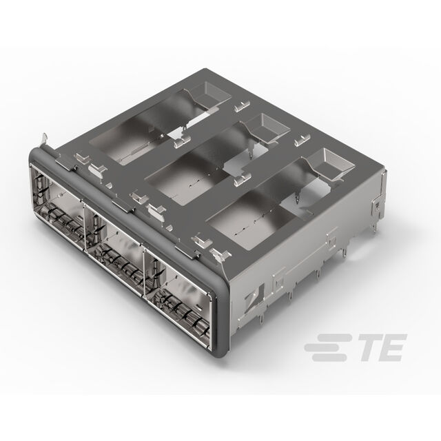 CONN QSFP CAGE 1X3 W/HSINK R/A