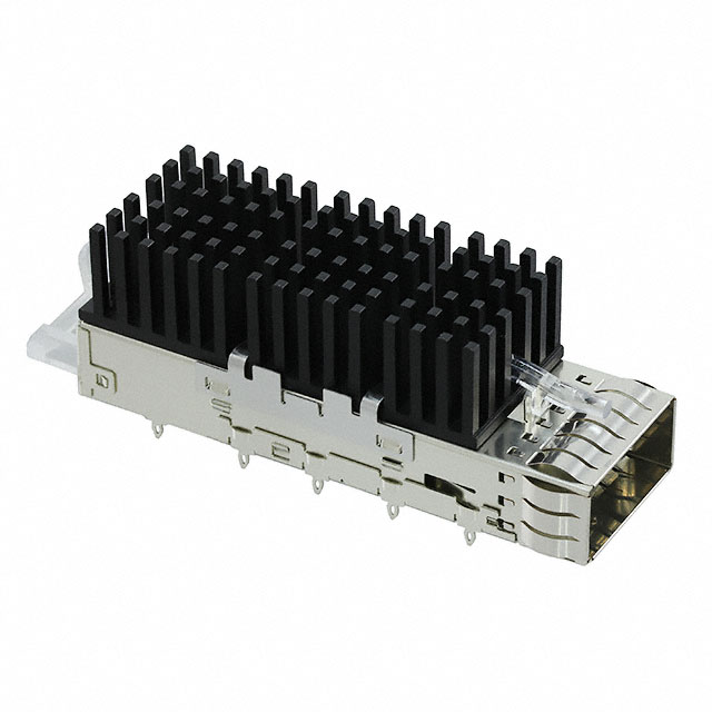 CONN ZQSFP+ CAGE W/HSINK R/A