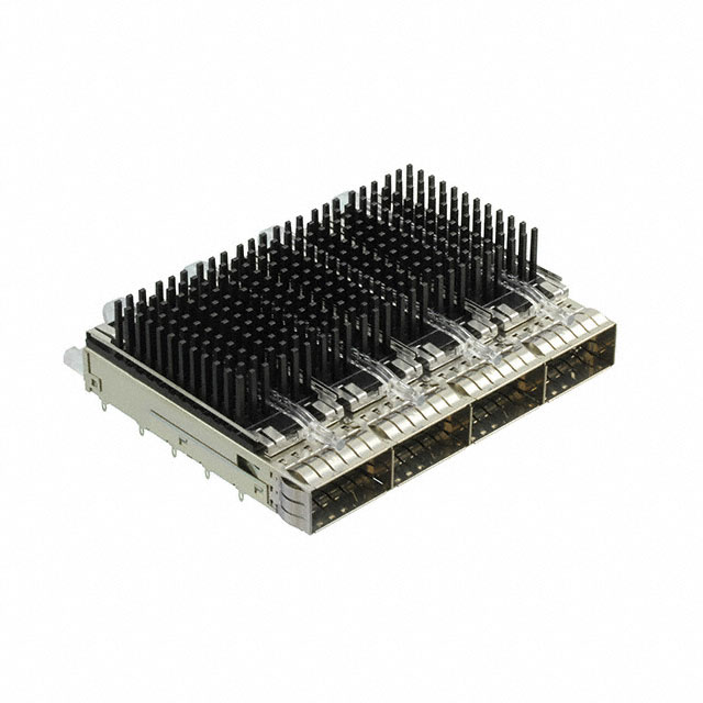 CONN ZQSFP+ CAGE 1X4 W/HSINK R/A