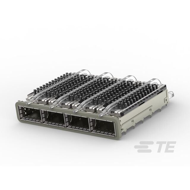 CONN ZQSFP+ CAGE 1X4 W/HSINK R/A
