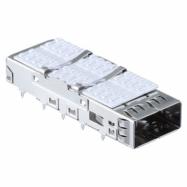 CONN QSFP CAGE W/HSINK PRESS RA