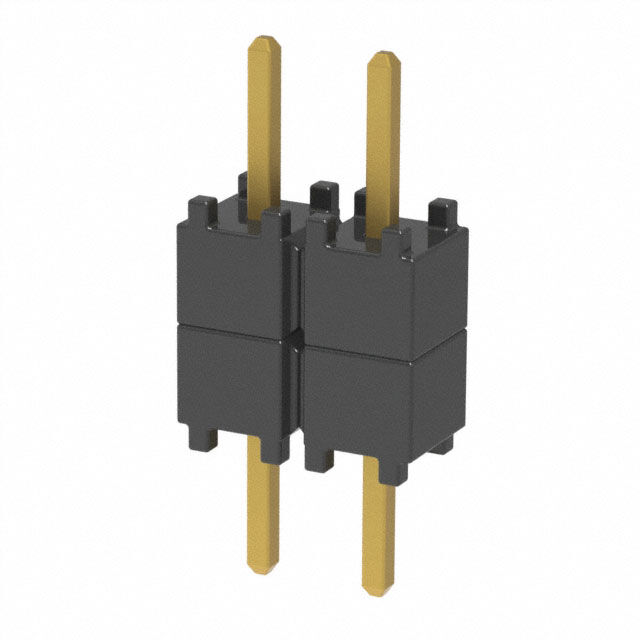 CONN HDR 2POS 0.1 STACK T/H GOLD