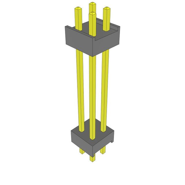 CONN HDR 4POS 0.1 STACK T/H GOLD