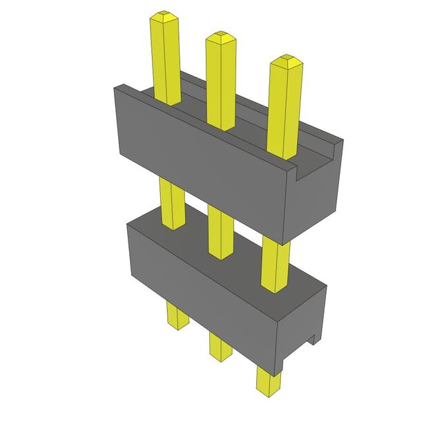 CONN HDR 3POS 0.1 STACK T/H TIN