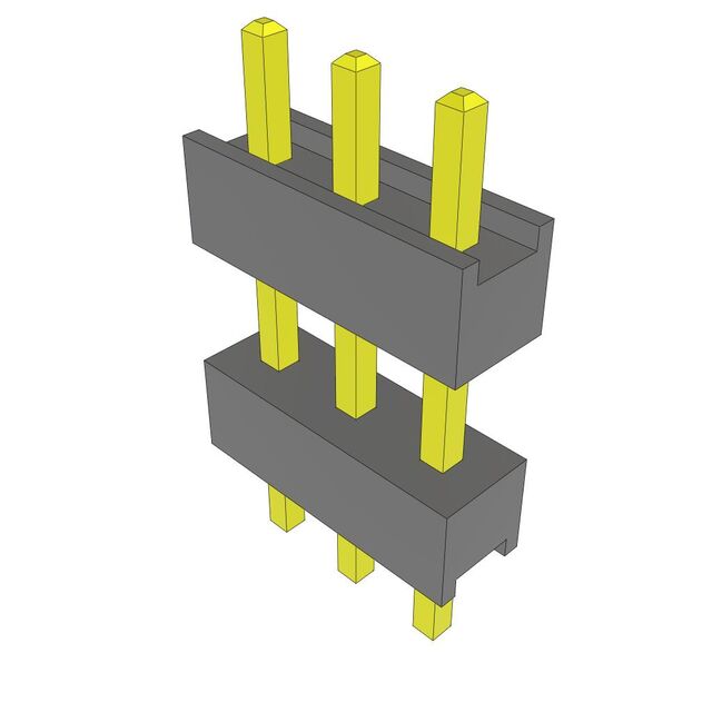 CONN HDR 3POS 0.1 STACK T/H TIN
