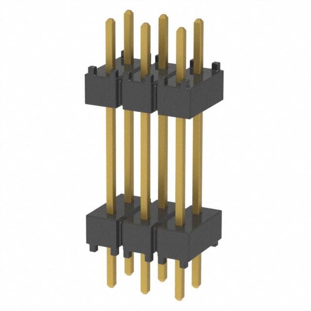 CONN HDR 6POS 0.1 STACK T/H GOLD