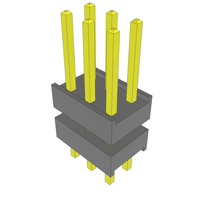CONN HDR 6POS 0.1 STACK T/H GOLD