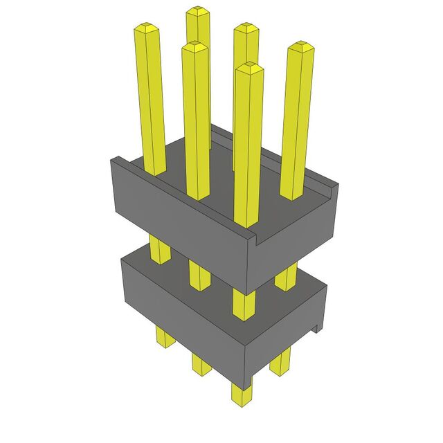 CONN HDR 6POS 0.1 STACK T/H TIN