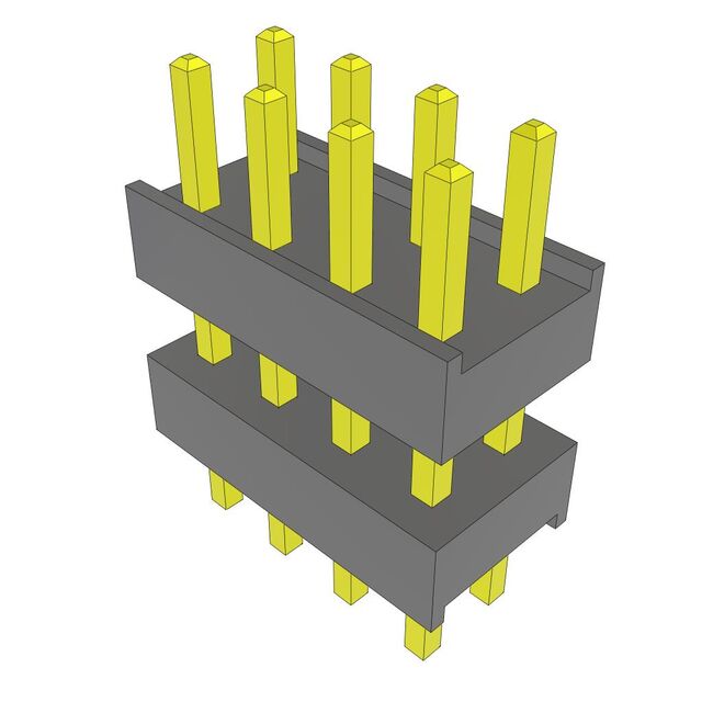 CONN HDR 8POS 0.1 STACK T/H TIN