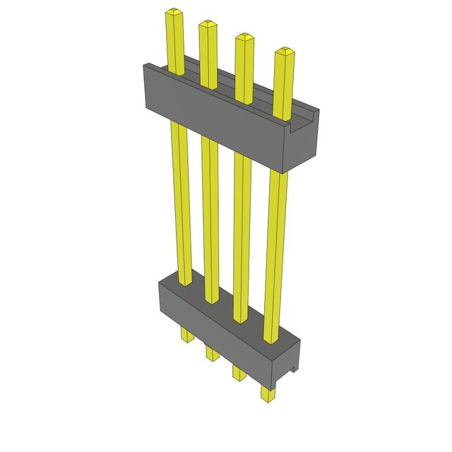 CONN HDR 4POS 0.1 STACK T/H TIN