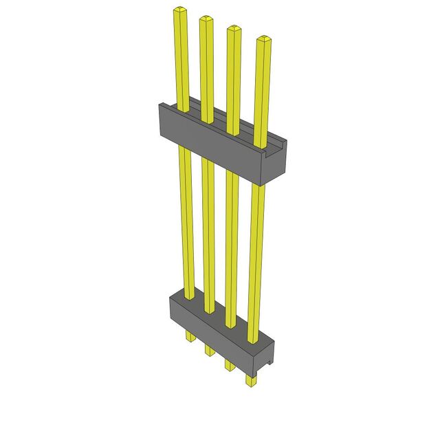 CONN HDR 4POS 0.1 STACK T/H TIN