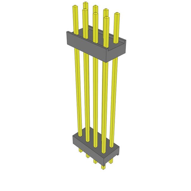 CONN HDR 8POS 0.1 STACK T/H GOLD