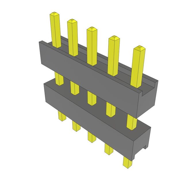 CONN HDR 5POS 0.1 STACK T/H GOLD