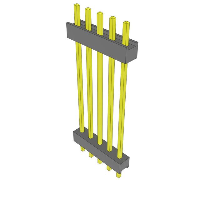 CONN HDR 5POS 0.1 STACK T/H GOLD