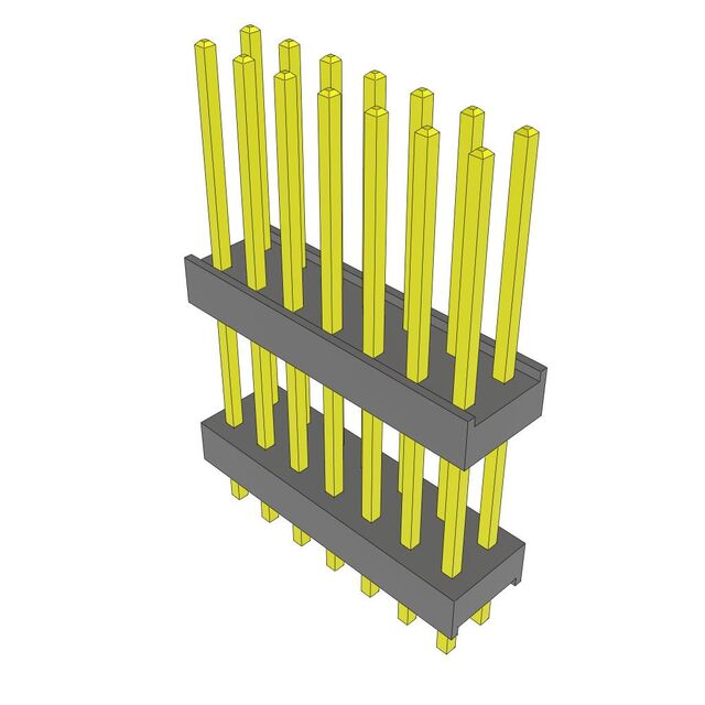 CONN HDR 14POS 0.1 STACK T/H TIN