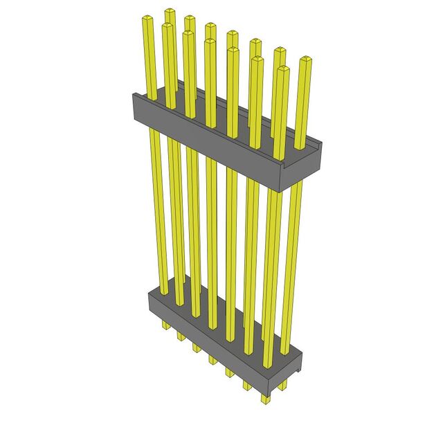 CONN HDR 14POS 0.1 STACK T/H