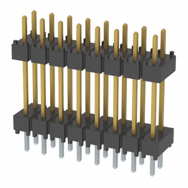 CONN HDR 16POS 0.1 STACK T/H