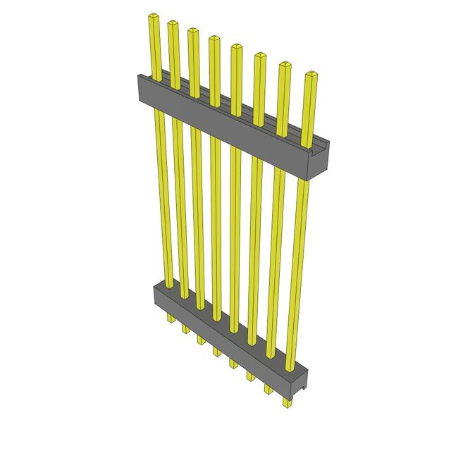 CONN HDR 8POS 0.1 STACK T/H TIN