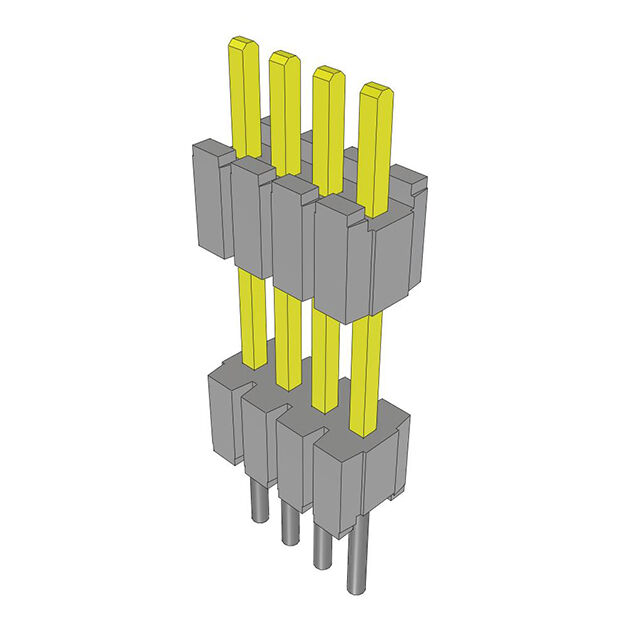 CONN HDR 4POS 0.05 STACK T/H
