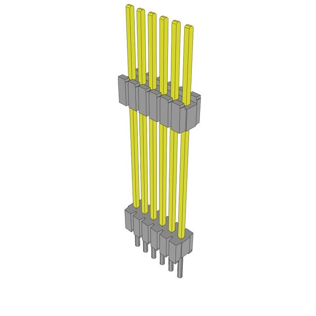 CONN HDR 6POS 0.05 STACK T/H