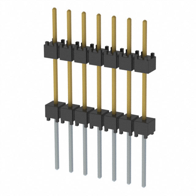 CONN HDR 7POS 0.1 STACK T/H GOLD