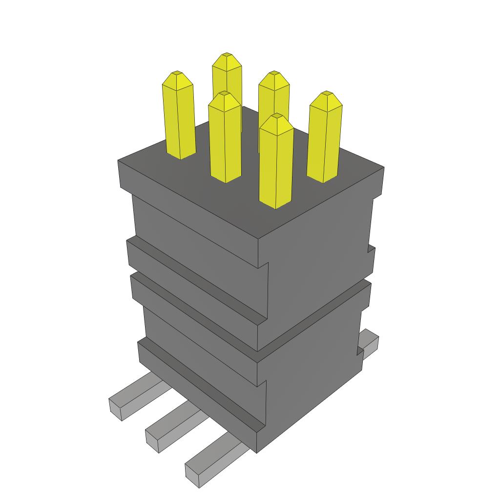 CONN HDR 6POS 0.05 STACK SMD
