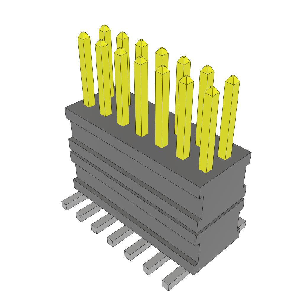 CONN HDR 14POS 0.05 STACK SMD