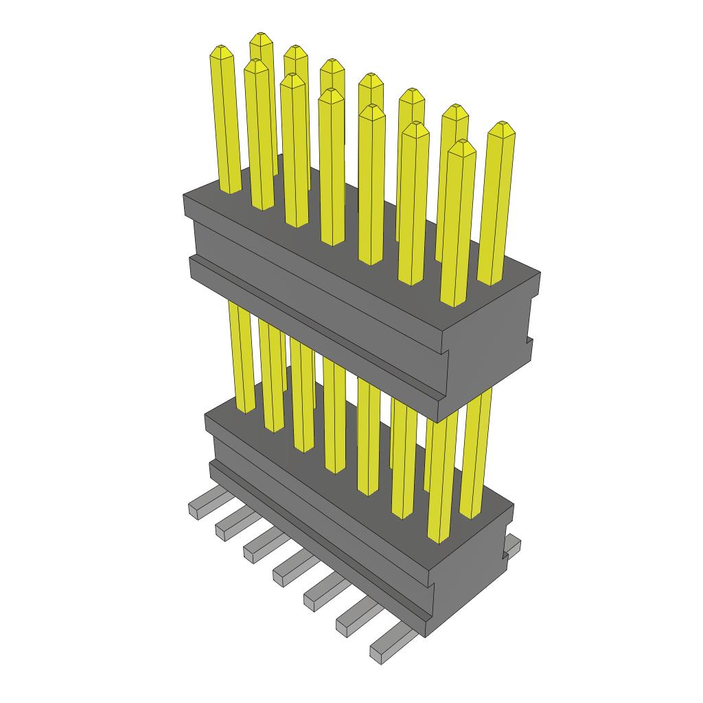 CONN HDR 14POS 0.05 STACK SMD