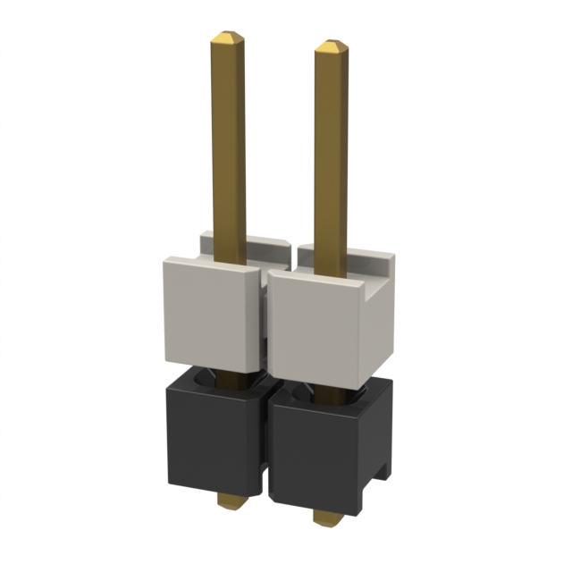 CONN HDR 2POS 0.1 STACK T/H