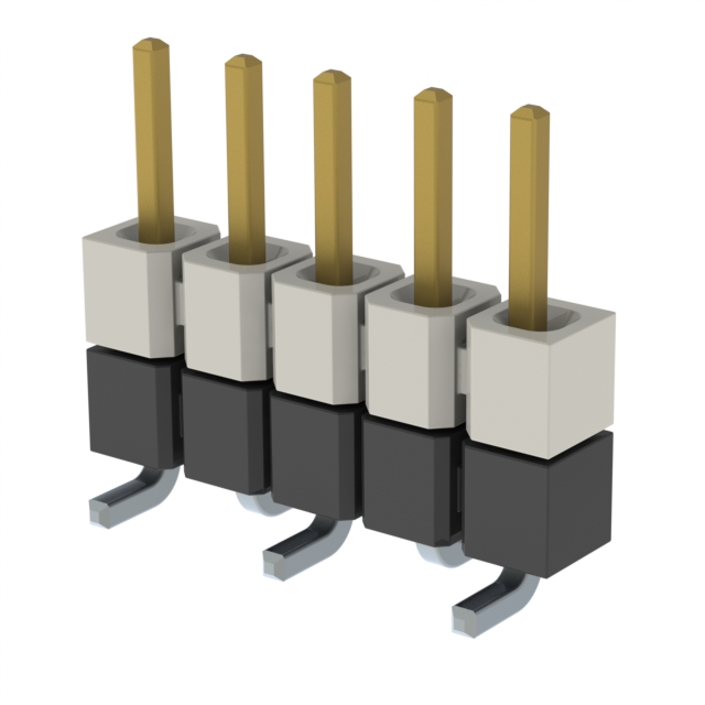 CONN HDR 5POS 0.1 STACK SMD GOLD