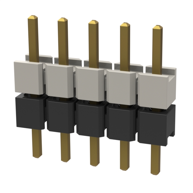 CONN HDR 5POS 0.1 STACK T/H