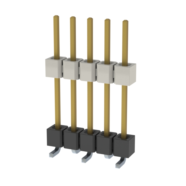 CONN HDR 5POS 0.1 STACK SMD GOLD