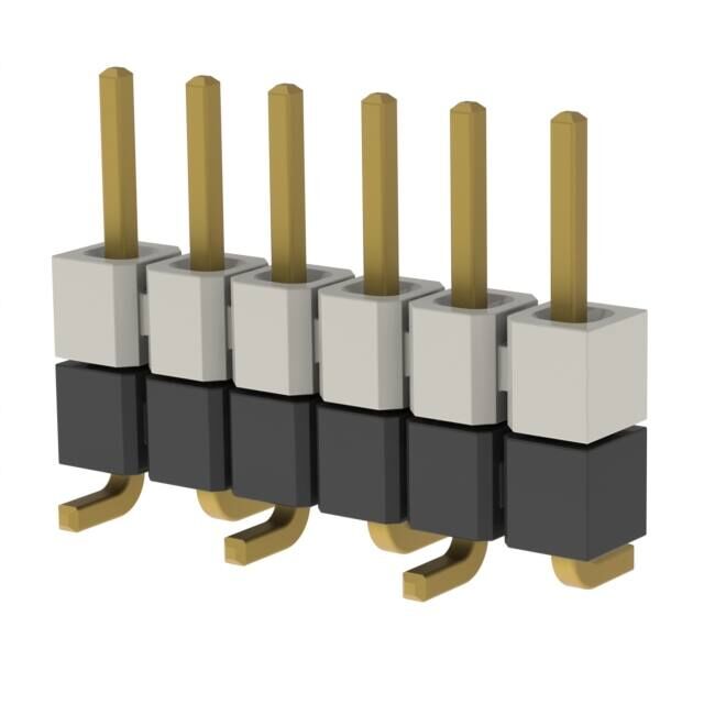 CONN HDR 6POS 0.1 STACK SMD GOLD