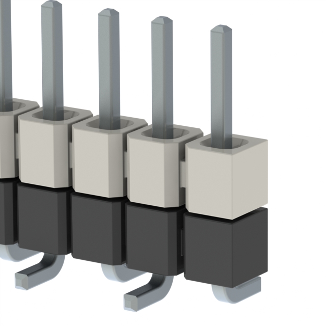 CONN HDR 7POS 0.1 STACK SMD TIN