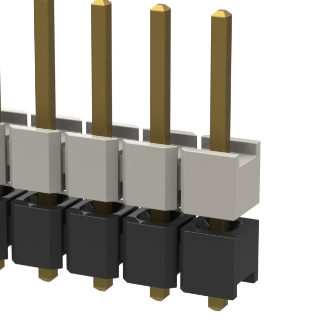 CONN HDR 8POS 0.1 STACK T/H