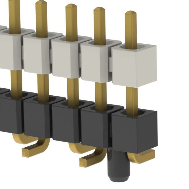 CONN HDR 8POS 0.1 STACK SMD GOLD