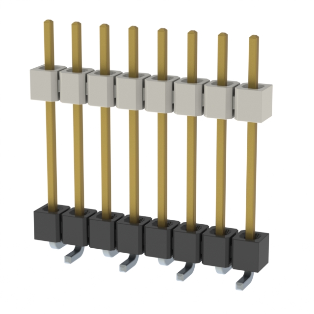 CONN HDR 8POS 0.1 STACK SMD GOLD