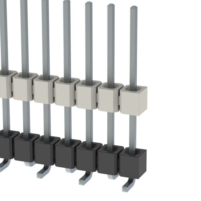 CONN HDR 14POS 0.1 STACK SMD TIN